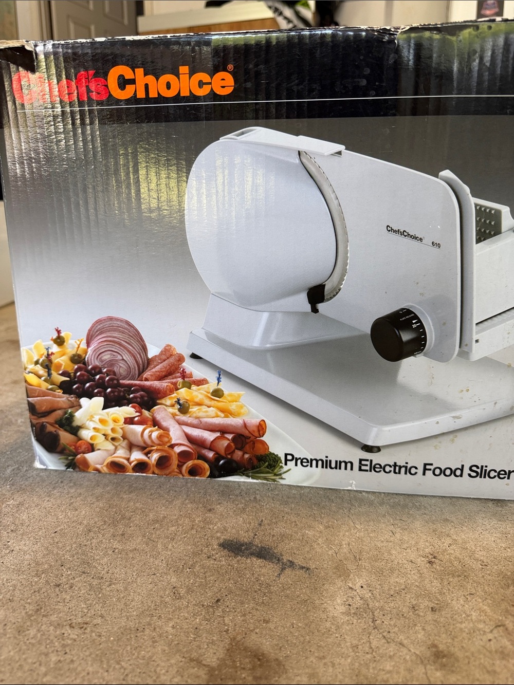 White Premium Electric Food Slicer Never used